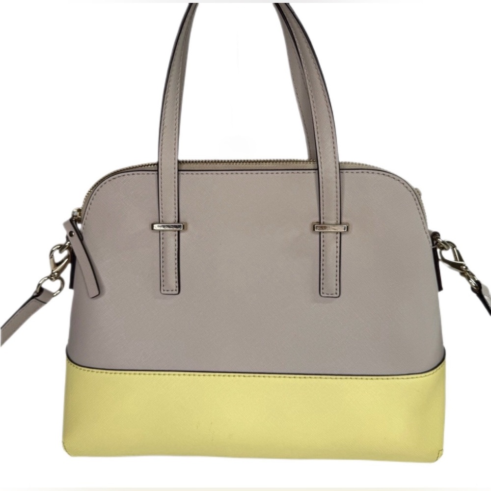 Kate Spade Yellow & Tan Cedar Street Maise convertible crossbody shoulder bag - Picture 3 of 15